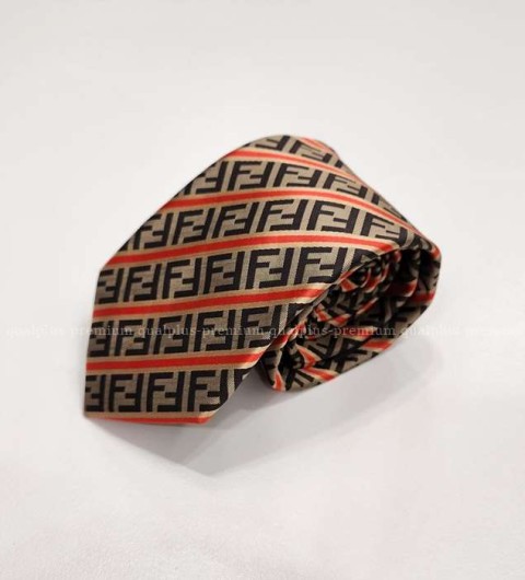 [국내배송] 펜* FF 패턴 실크 넥타이