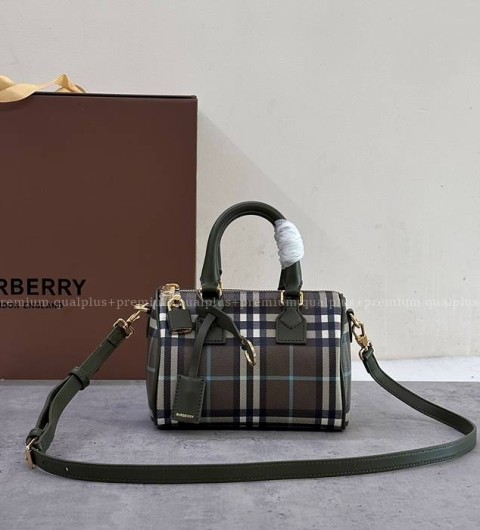 버버리 체크 볼링 탑핸들백 미니
