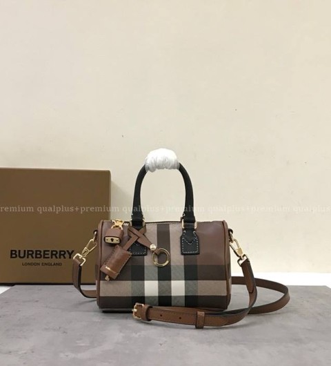 버버리 체크 볼링 탑핸들백 미니