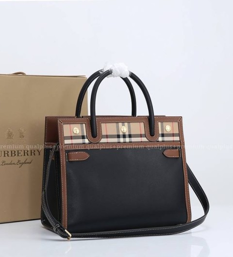 버버리 빈티지 체크 탑핸들백