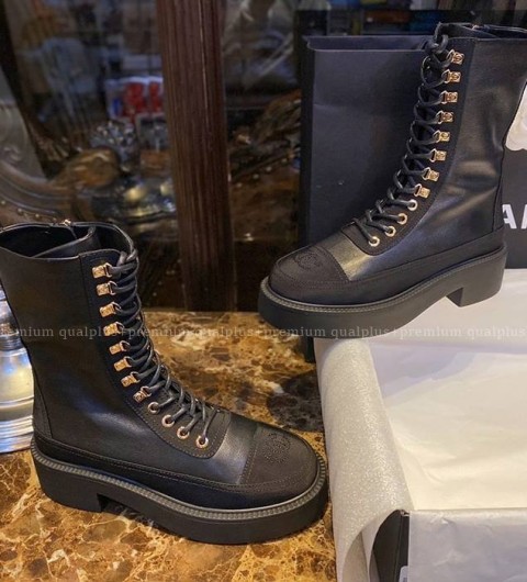 샤넬 레이스업 부츠 여성용