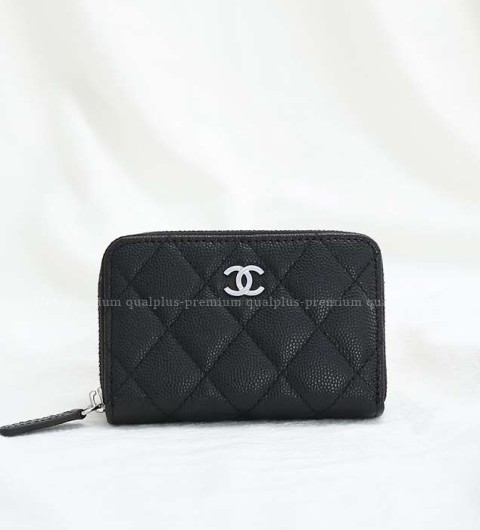 [국내배송] 샤* 클래식 지퍼 동전지갑 캐비어 은장