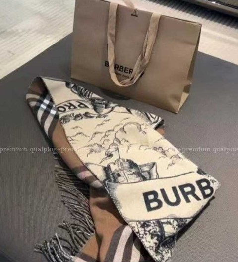 [국내배송] 버*리 캐시미어 양면 숄 머플러