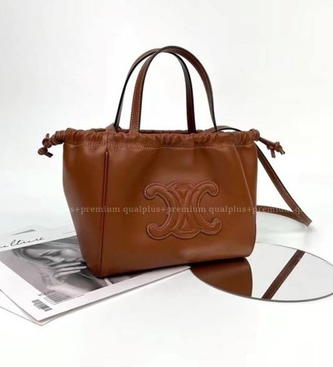 셀린느 111013 퀴르 트리오페 드로우스트링 카바스 핸드백 스몰