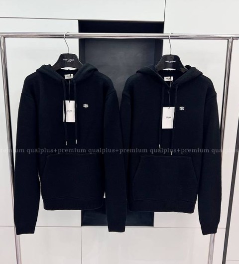 셀린느 트리오페 후드 니트