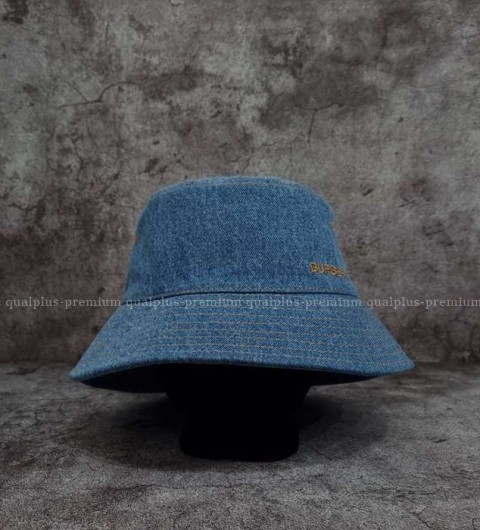 [국내배송] 버*리 데님 레터링 자수로고 버킷햇