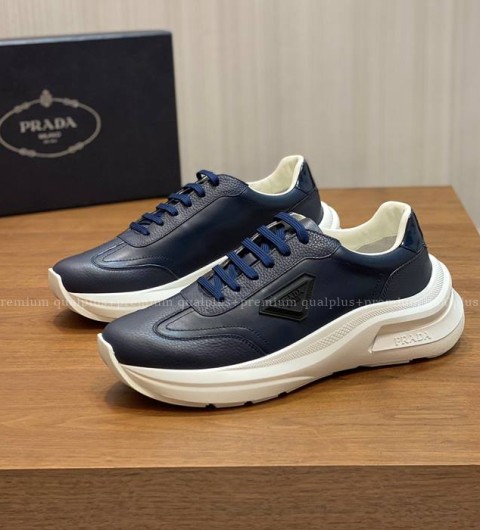 프라다 로고 스니커즈 남성용