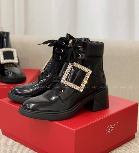 로저비비에 비브 스트라스 버클 앵클 부츠 여성용