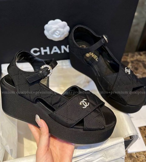 샤넬 CC 슬링 샌들 여성용