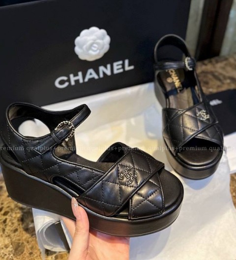 샤넬 CC 슬링 샌들 여성용