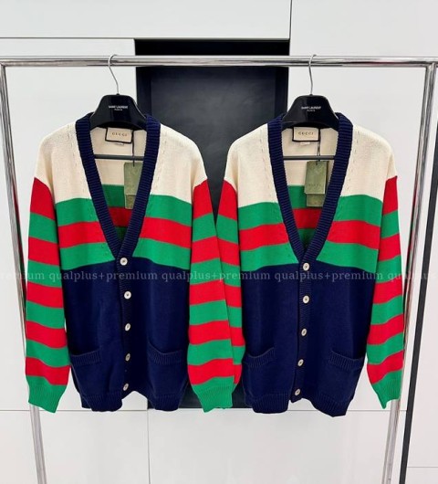 구찌 스트라이프 가디건