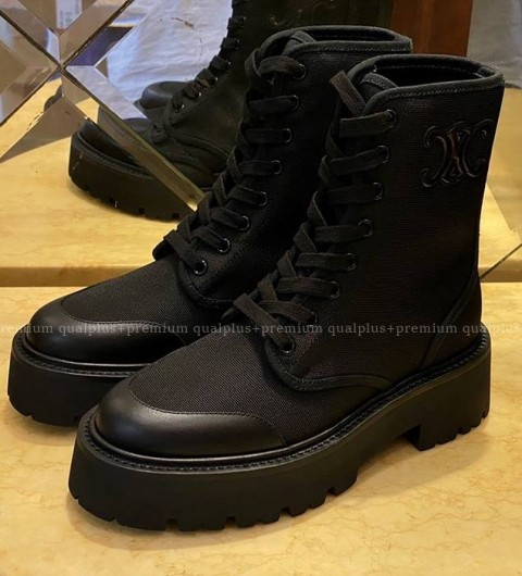 셀린느 벌키 레이스업 부츠 여성용