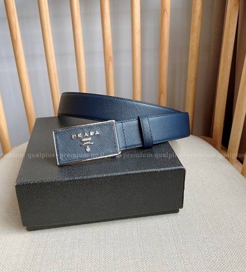 프라다 사피아노 가죽 벨트 3.5cm