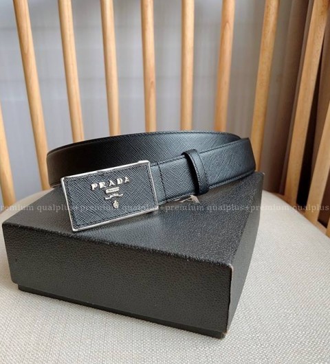 프라다 사피아노 가죽 벨트 3.5cm