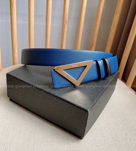 프라다 삼각 로고 벨트 3.5cm