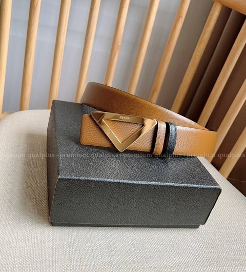 프라다 삼각 로고 벨트 3.5cm