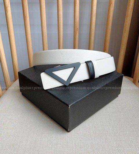 프라다 삼각 로고 벨트 3.5cm