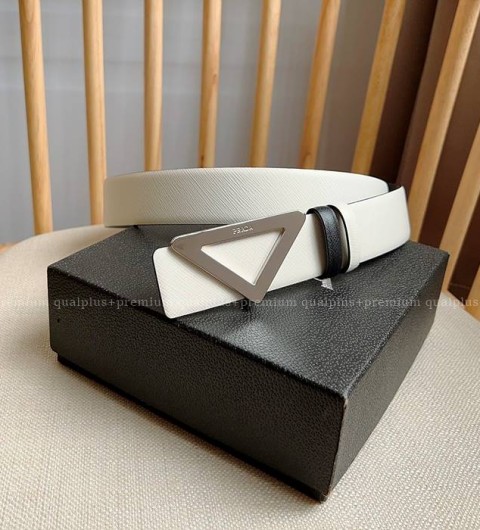 프라다 삼각 로고 벨트 3.5cm