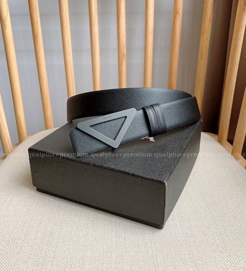 프라다 삼각 로고 벨트 3.5cm