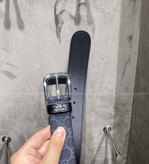 구찌 673921 인터로킹 G 디테일 벨트 3.5cm