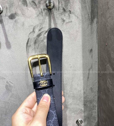 구찌 673921 인터로킹 G 디테일 벨트 3.5cm