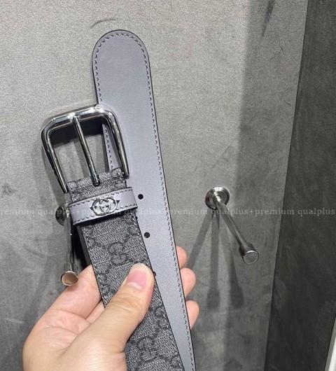 구찌 673921 인터로킹 G 디테일 벨트 3.5cm