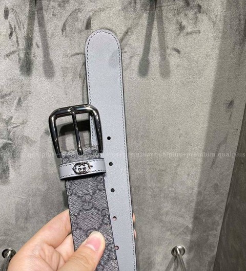 구찌 673921 인터로킹 G 디테일 벨트 3.5cm