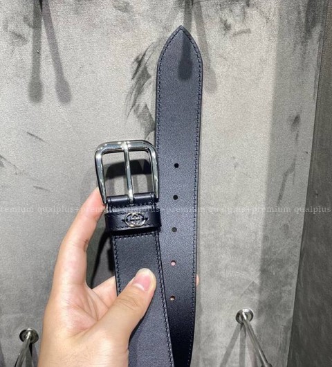 구찌 673921 인터로킹 G 디테일 벨트 3.5cm