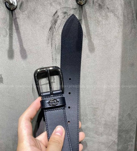 구찌 673921 인터로킹 G 디테일 벨트 3.5cm