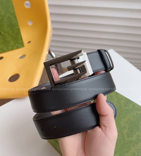 구찌 스퀘어 G 버클 리버시블 벨트 3.5cm