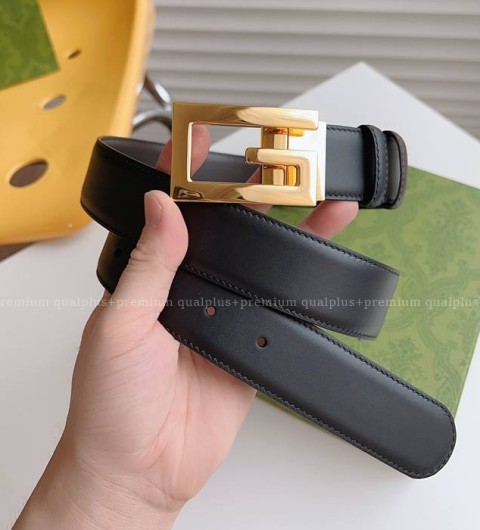 구찌 스퀘어 G 버클 리버시블 벨트 3.5cm