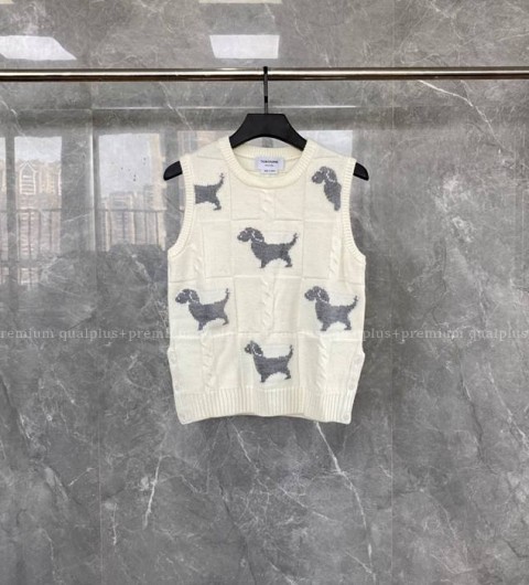 톰브라운 도그 인따르시아 니트 베스트 조끼 여성용