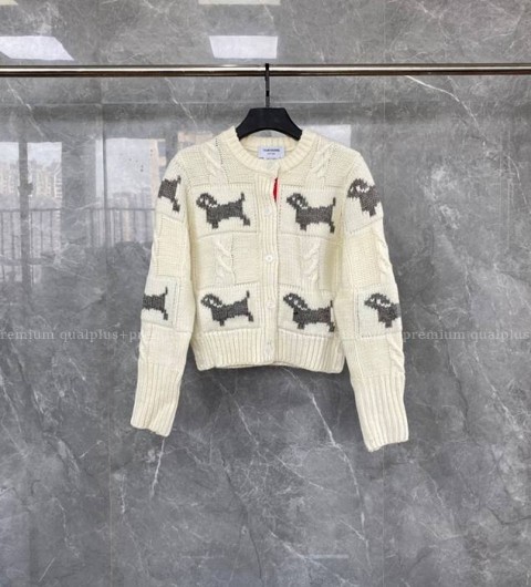 톰브라운 도그 인따르시아 울 가디건 여성용