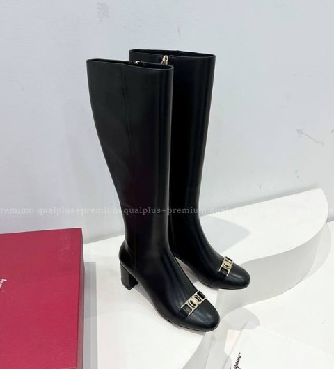 페라가모 간치니 롱 부츠 여성용 6cm