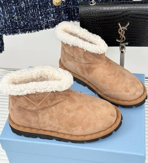 프라다 램스울 퍼 부츠 여성용