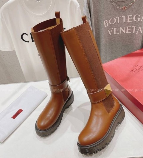 발렌티노 원 스터드 비틀 롱 부츠 여성용