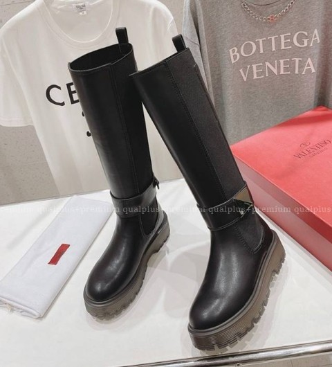 발렌티노 원 스터드 비틀 롱 부츠 여성용