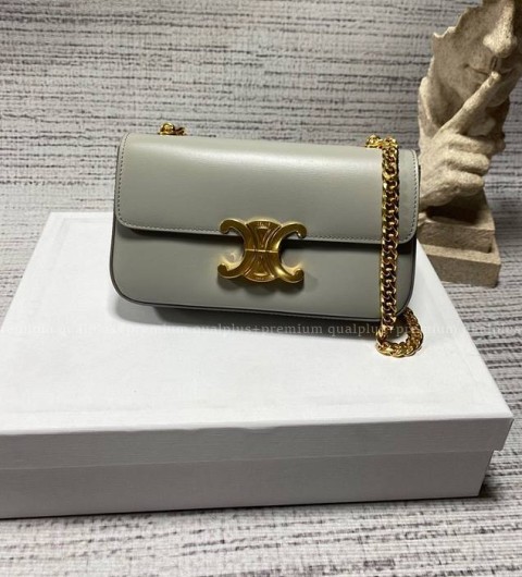 셀린느 197993 트리오페 클로드 체인 숄더백