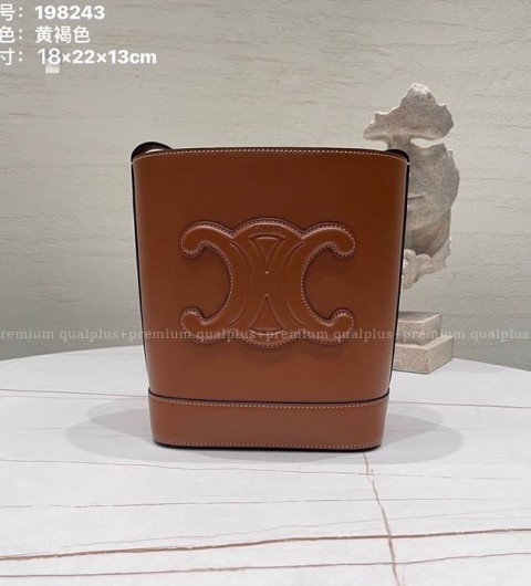 셀린느 198243 퀴르 트리오페 버킷 숄더백 스몰