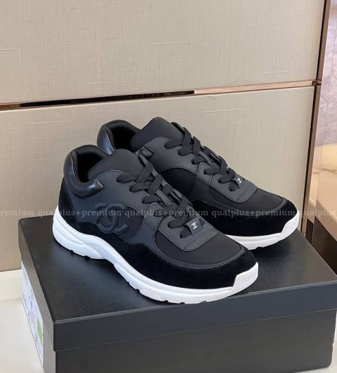 샤넬 CC 로고 스니커즈 남성용