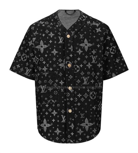 루이비통 모노그램 데님 반팔 셔츠