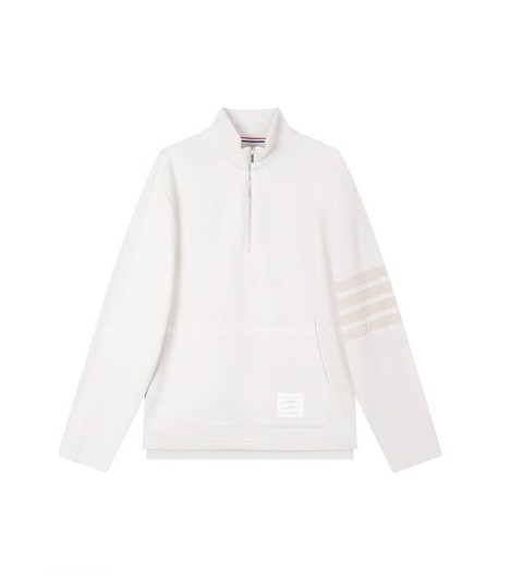 톰브라운 4-바 반집업 긴팔티셔츠