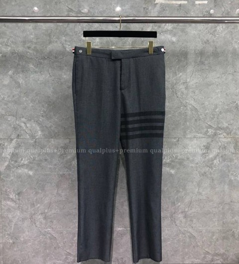 톰브라운 4-바 수트 테이퍼드 팬츠