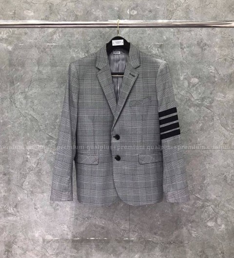 톰브라운4-바 체크 블레이저 자켓