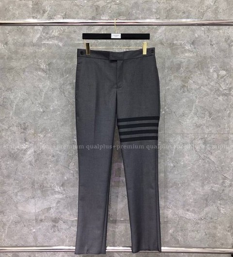 톰브라운 4-바 테이퍼드 팬츠