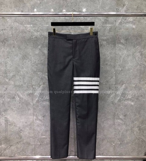 톰브라운 4-바 테이퍼드 팬츠