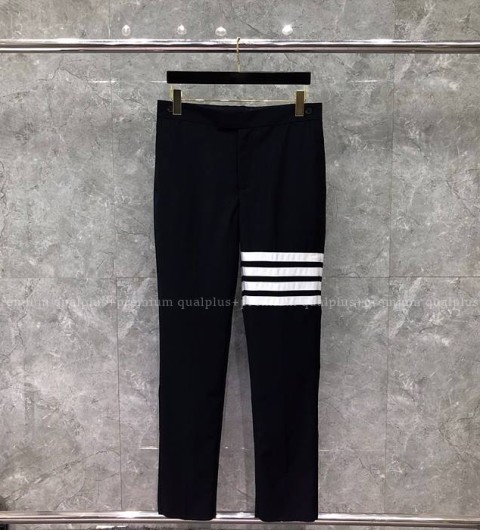 톰브라운 4-바 테이퍼드 팬츠