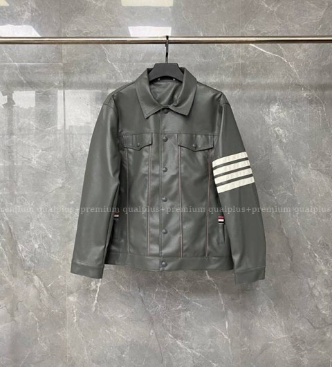 톰브라운 4-바 레더 자켓