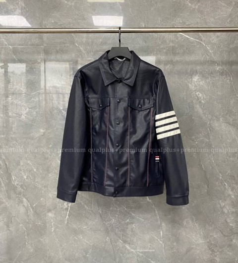 톰브라운 4-바 레더 자켓