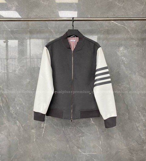 톰브라운 4-바 배색 보머 자켓